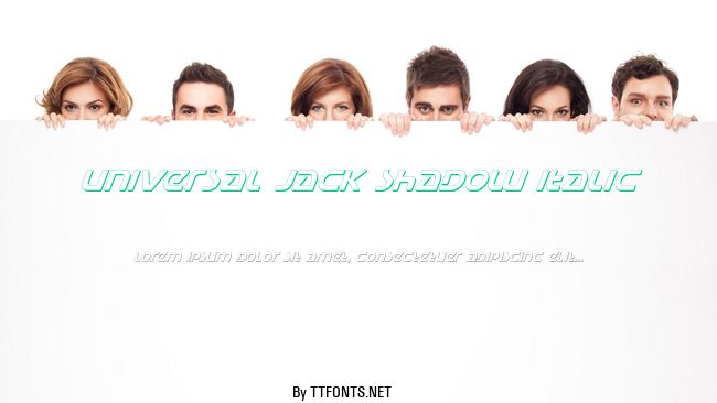 Universal Jack Shadow Italic example